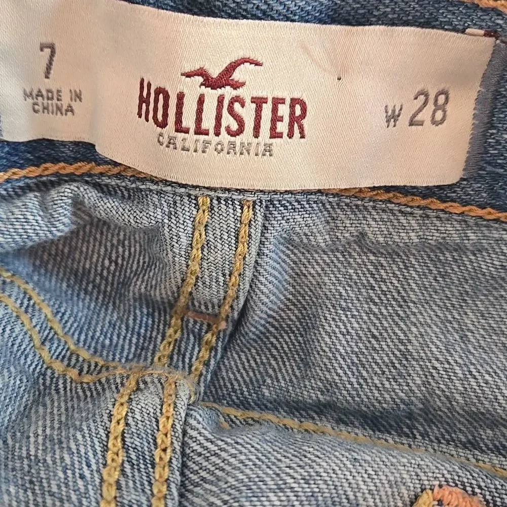 Hollister Distressed Cuffed Denim Short Shorts